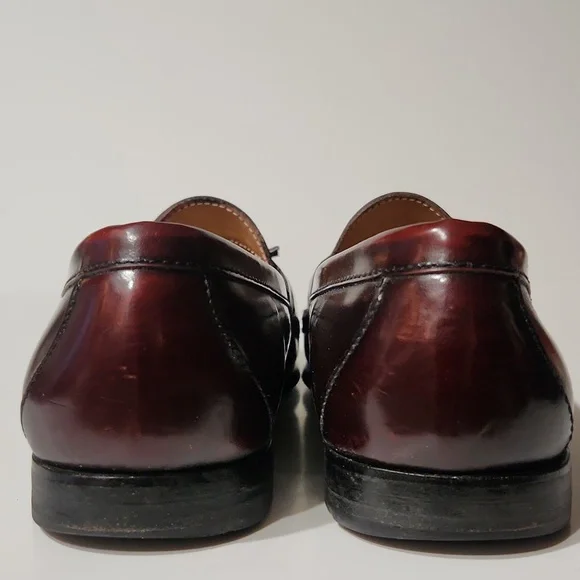 Cole Haan Burgandy Pinch Tassel Moc-Toe Loafers Size 10 - Picture 7 of 15